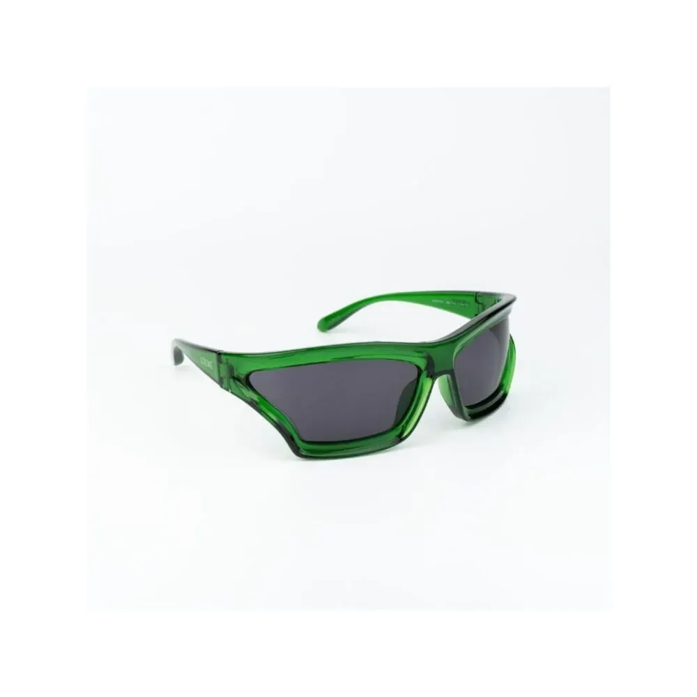 Loewe x PAULA'S IBIZA Men Sunglasses Green Smoke Wraparound LW40143U 98A